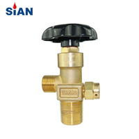 CGA320B CO2 Cylinder Axial Type Valve Kuningan Dari Pabrik Katup Cina Ningbo Fuhua SiAN Brand