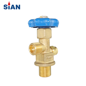 QF35D Industri Gas Cylinder Valve O2/Air/N2 Air Cylinder Jenis Aksial Kuningan Gas Valve