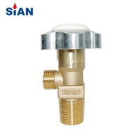 Sian Industrial Brass Argon Gas Cylinder Handwheel Valves Dengan Sertifikasi Tped