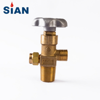 Best Sale China Industrial Gas Cylinder Co2 Cylinder QF-2A8 Axial Type Valve Kuningan Merek SiAN