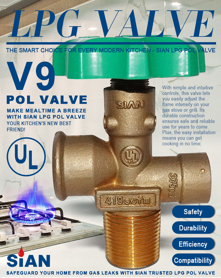 Sian V9 LPG Cylinder Pol Valves UL Sertifikasi (1)