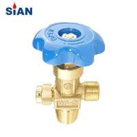 Kualitas Tinggi QF-2 Industrial Oxygen Nitrogen Air Safe Cylinder Flapper Type Brass Gas Valve